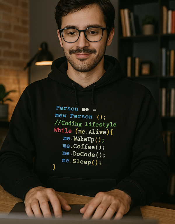 Funny Programmer Hoodie – JavaScript Coding Pullover for Developers, Geeks & Tech Enthusiasts